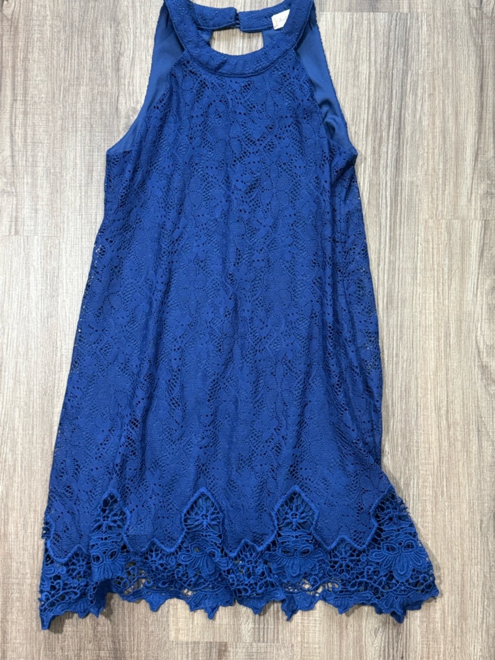 Altar'd State Navy Blue Lace Detail Dress
